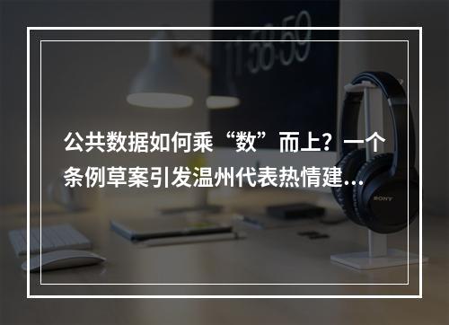 公共数据如何乘“数”而上？一个条例草案引发温州代表热情建言