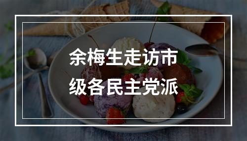 余梅生走访市级各民主党派