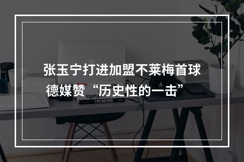 张玉宁打进加盟不莱梅首球 德媒赞“历史性的一击”