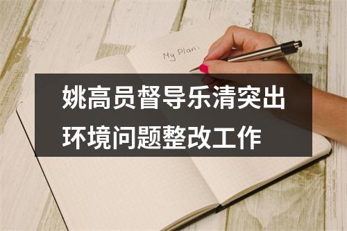姚高员督导乐清突出环境问题整改工作