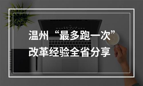 温州“最多跑一次”改革经验全省分享