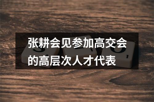 张耕会见参加高交会的高层次人才代表