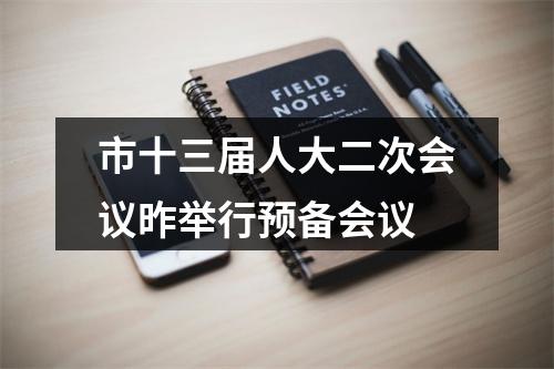 市十三届人大二次会议昨举行预备会议