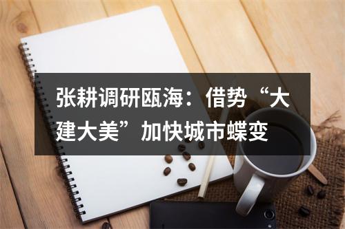 张耕调研瓯海：借势“大建大美”加快城市蝶变
