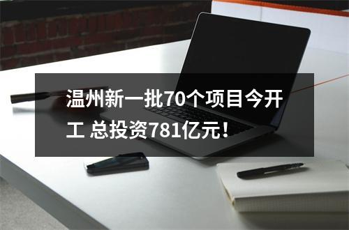 温州新一批70个项目今开工 总投资781亿元！