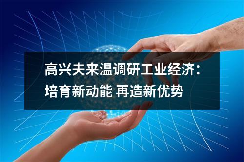 高兴夫来温调研工业经济：培育新动能 再造新优势