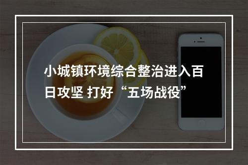 小城镇环境综合整治进入百日攻坚 打好“五场战役”