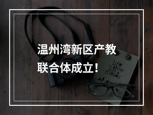 温州湾新区产教联合体成立！