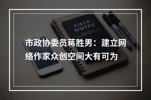 市政协委员蒋胜男：建立网络作家众创空间大有可为