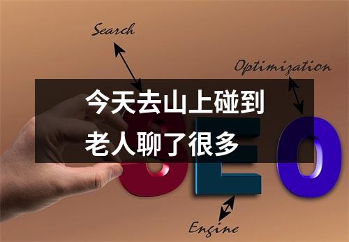 今天去山上碰到老人聊了很多