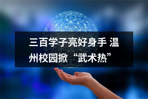 三百学子亮好身手 温州校园掀“武术热”