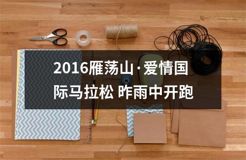 2016雁荡山·爱情国际马拉松 昨雨中开跑