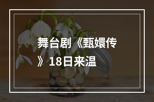 舞台剧《甄嬛传》18日来温