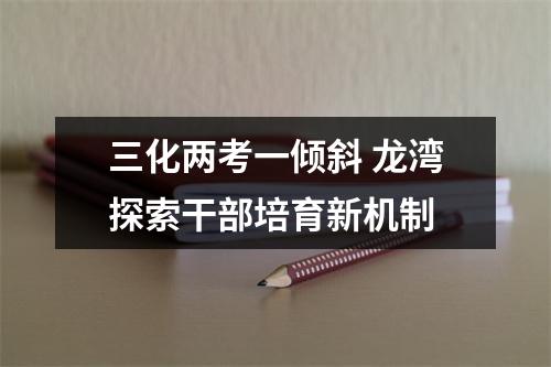 三化两考一倾斜 龙湾探索干部培育新机制
