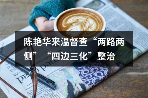 陈艳华来温督查“两路两侧”“四边三化”整治