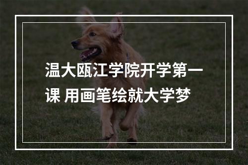 温大瓯江学院开学第一课 用画笔绘就大学梦