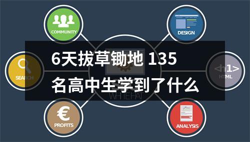 6天拔草锄地 135名高中生学到了什么