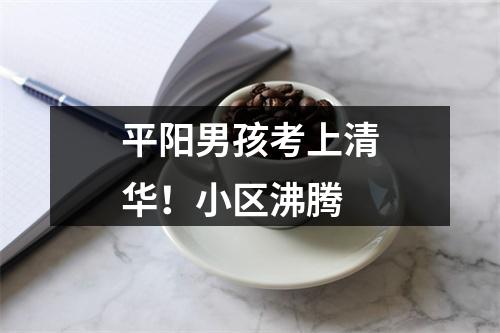 平阳男孩考上清华！小区沸腾