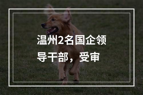 温州2名国企领导干部，受审