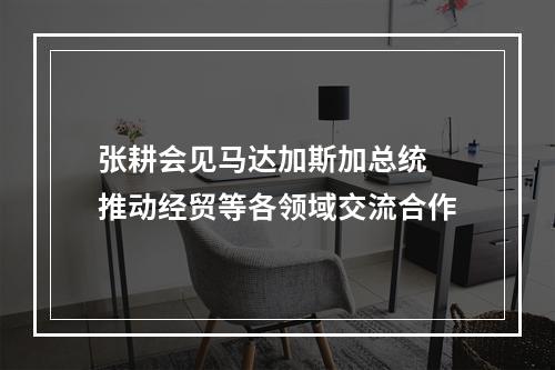 张耕会见马达加斯加总统 推动经贸等各领域交流合作