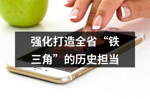 强化打造全省“铁三角”的历史担当