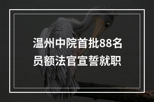 温州中院首批88名员额法官宣誓就职