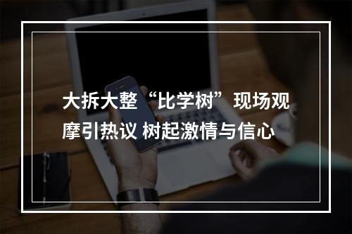 大拆大整“比学树”现场观摩引热议 树起激情与信心