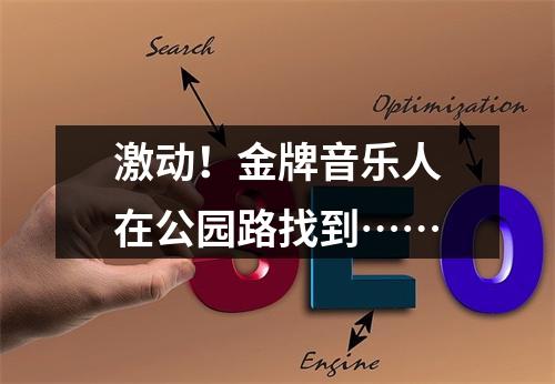 激动！金牌音乐人在公园路找到……