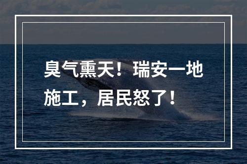 臭气熏天！瑞安一地施工，居民怒了！