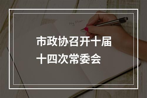 市政协召开十届十四次常委会