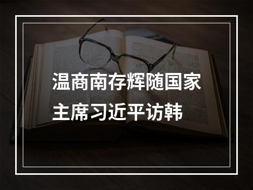 温商南存辉随国家主席习近平访韩