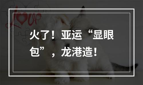 火了！亚运“显眼包”，龙港造！