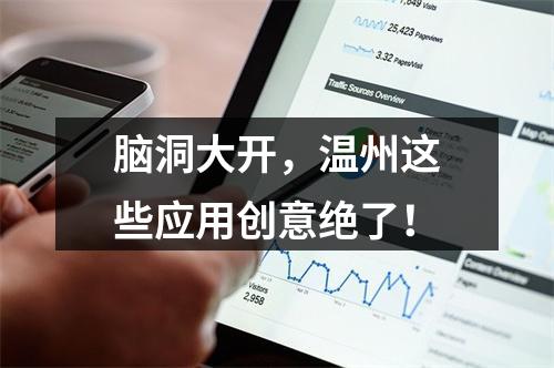 脑洞大开，温州这些应用创意绝了！