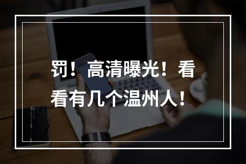 罚！高清曝光！看看有几个温州人！