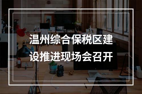 温州综合保税区建设推进现场会召开
