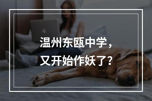 温州东瓯中学，又开始作妖了？