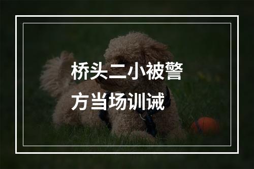 桥头二小被警方当场训诫