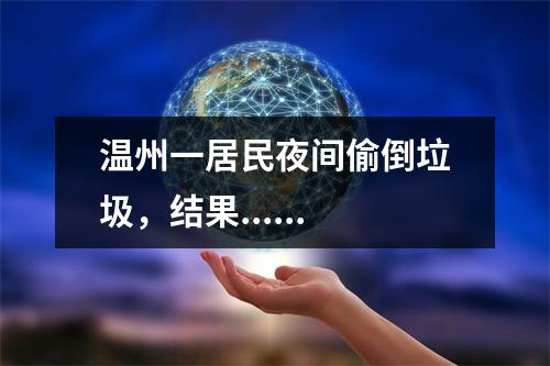 温州一居民夜间偷倒垃圾，结果......
