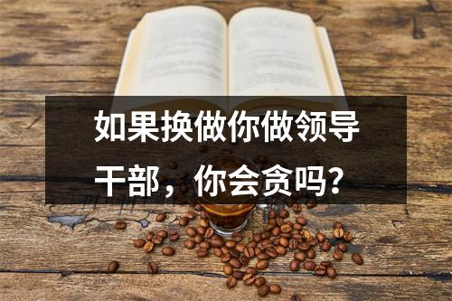 如果换做你做领导干部，你会贪吗？