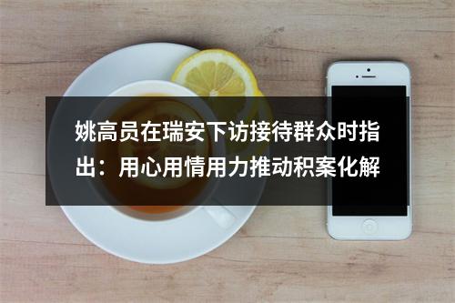 姚高员在瑞安下访接待群众时指出：用心用情用力推动积案化解