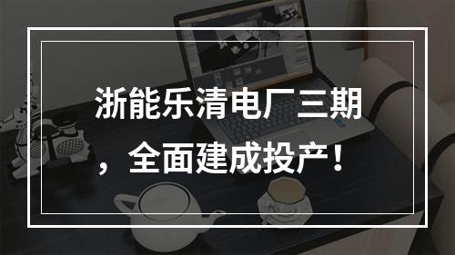 浙能乐清电厂三期，全面建成投产！
