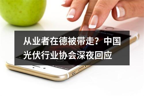 从业者在德被带走？中国光伏行业协会深夜回应