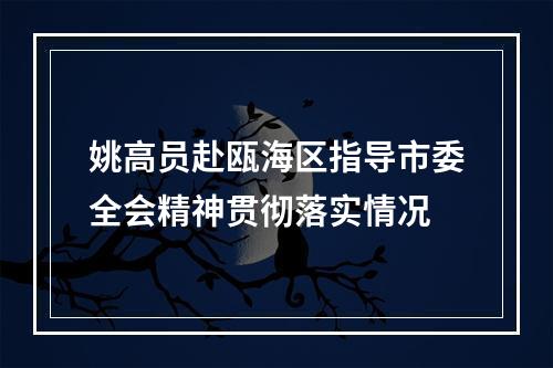 姚高员赴瓯海区指导市委全会精神贯彻落实情况