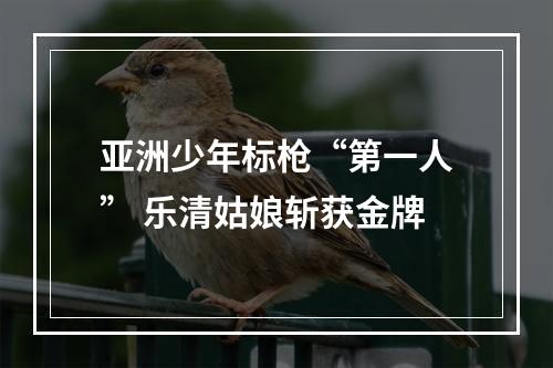 亚洲少年标枪“第一人” 乐清姑娘斩获金牌