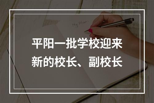 平阳一批学校迎来新的校长、副校长