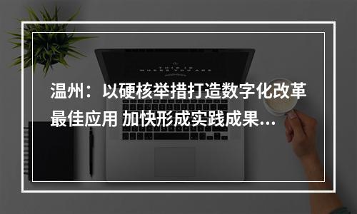 温州：以硬核举措打造数字化改革最佳应用 加快形成实践成果理论成果制度成果