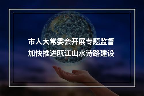 市人大常委会开展专题监督 加快推进瓯江山水诗路建设