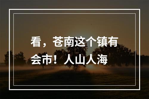 看，苍南这个镇有会市！人山人海