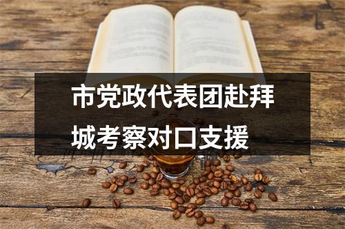 市党政代表团赴拜城考察对口支援