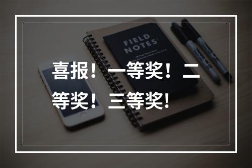 喜报！一等奖！二等奖！三等奖!